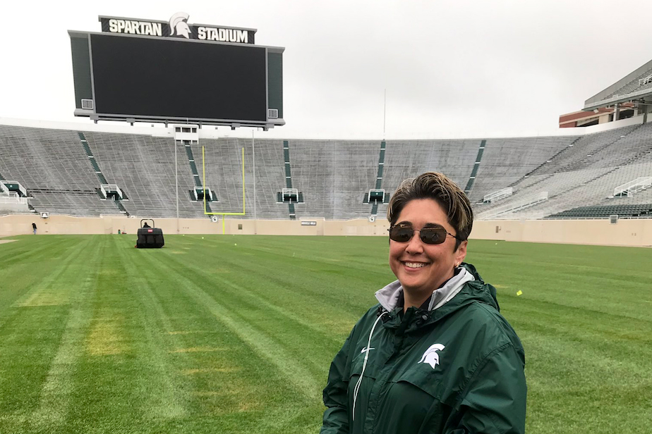 Amy Fouty in Spartan Stadium